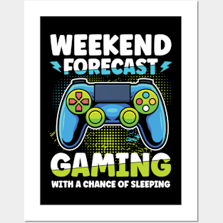 Weekend Forecast Gaming With a Chance of Sleeping Posters and Art